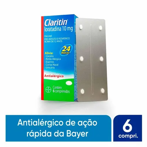 Claritin 10mg 24 Horas 6 Comprimidos