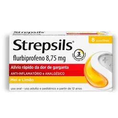 Pastilhas para Garganta Strepsils Sabor Mel e Limão 8 Pastilhas