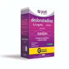 Desloratadina Xarope 0,5mg/ml 60ml - Prati Donaduzzi - Genérico
