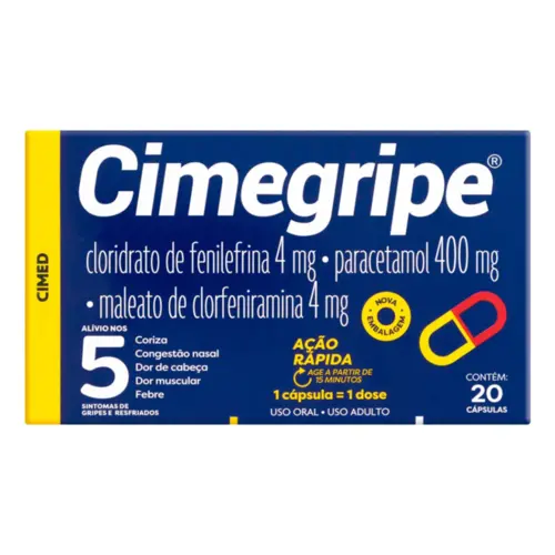 Cimegripe 400mg 20 Cápsulas