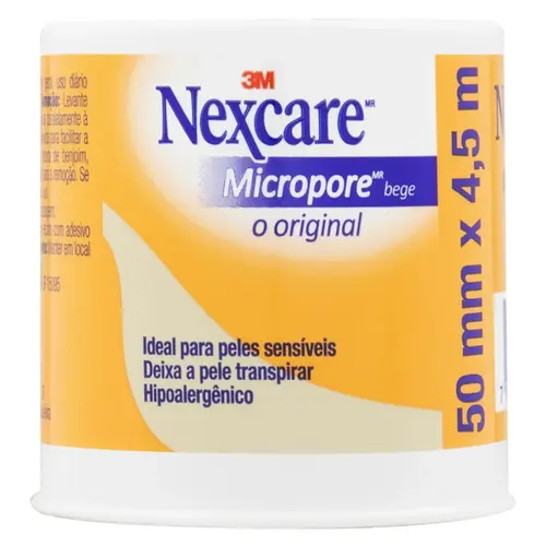 Fita Micropore Bege Nexcare 50mm x 4,5m