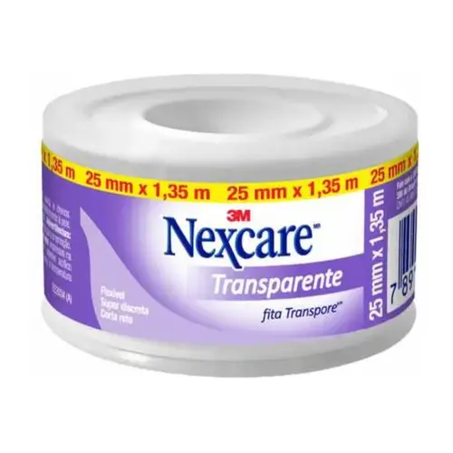 Fita Transpore Nexcare Transparente 25mm X 1,35m