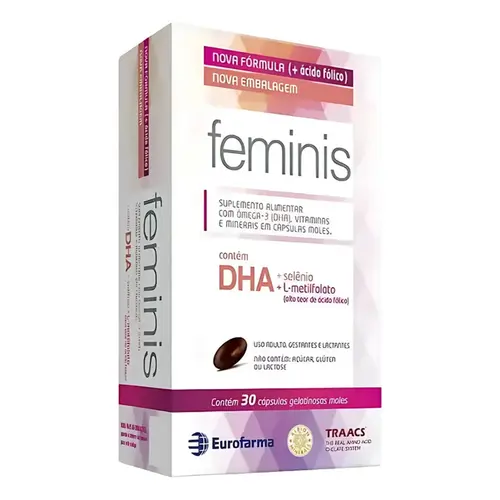 Polivitaminico Feminis DHA com 30 Cápsulas Moles