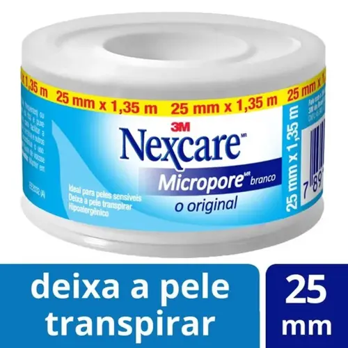 Fita Micropore Branca Nexcare 25mm x 1,35m