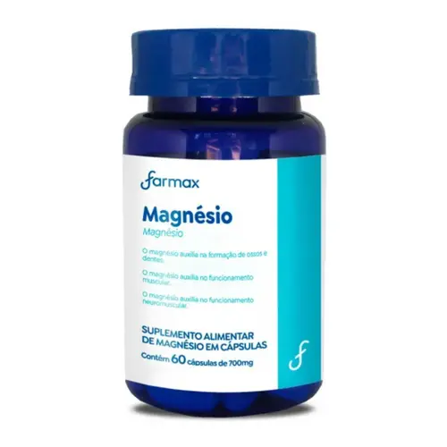 Magnésio 700mg com 60 Cápsulas Farmax