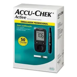 Kit Medidor de Glicose Accu-Chek Active Roche com 50 Tiras