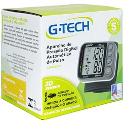 Aparelho de Pressão Digital Automático Pulso com Sensor 3D GP450SP G-Tech