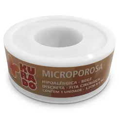 Fita Microporosa Bege Kurado 1,2cm x 4,5m Unidade