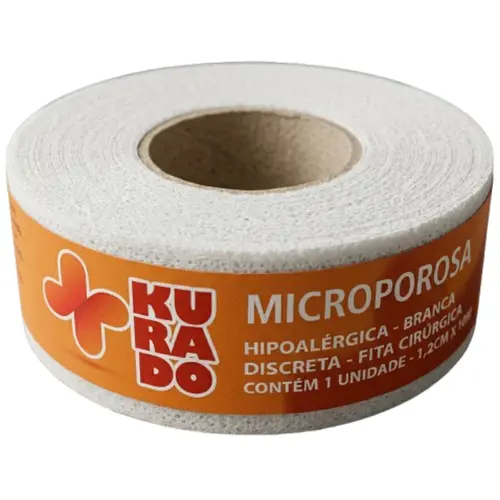 Fita Microporosa Branco Kurado 1,2cm x 4,5m Unidade
