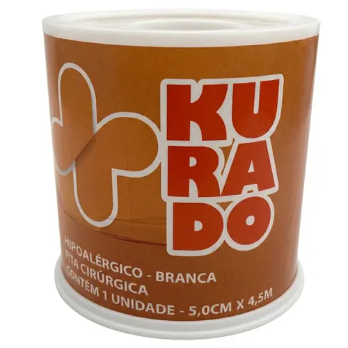 Fita Microporosa Branco Kurado 5,0cm x 4,5m Unidade