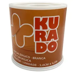 Fita Microporosa Branco Kurado 5,0cm x 4,5m Unidade