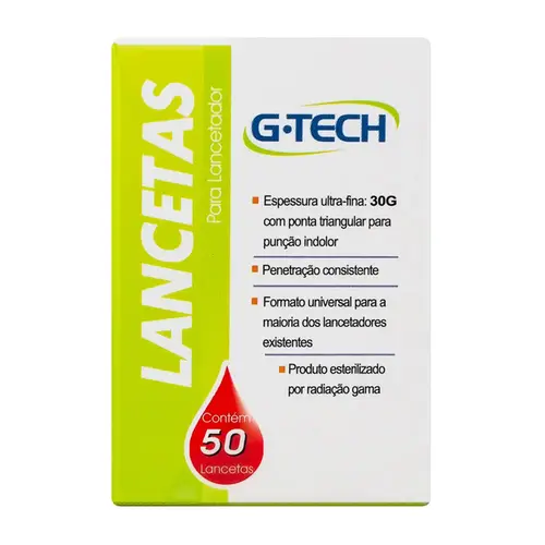 Lancetas G-tech Com 50 Unidades