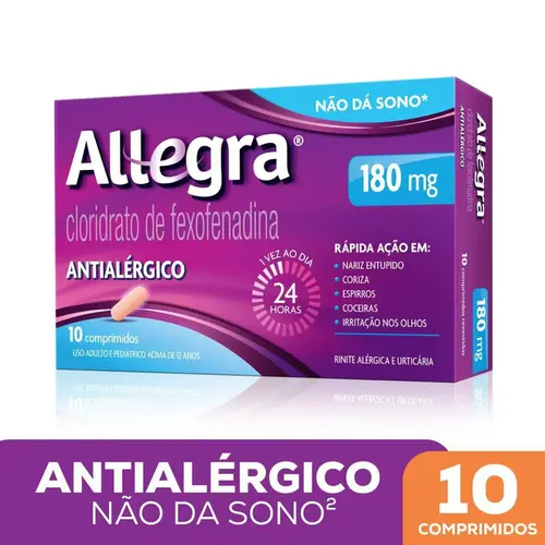 Allegra 180mg 10 Comprimidos