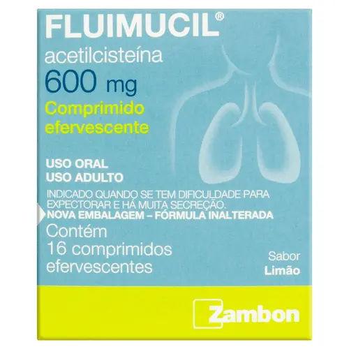 Fluimucil 600mg 16 Comprimidos Efervecentes