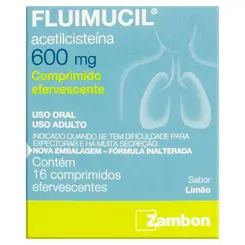 Fluimucil 600mg 16 Comprimidos Efervecentes