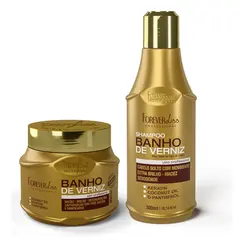 Kit Forever Liss Banho de Verniz Shampoo 300ml + Máscara 250g