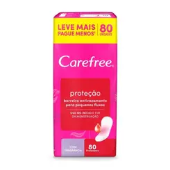 Protetor Diário Carefree Proteção com Perfume 80 Unidades Leve Mais Por Menos