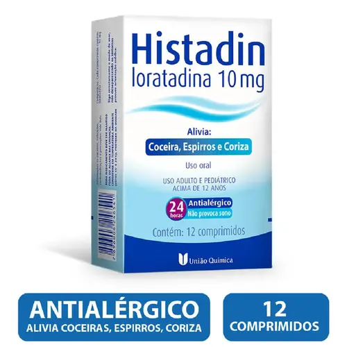 Loratadina - Histadin 10mg 12 Comprimidos