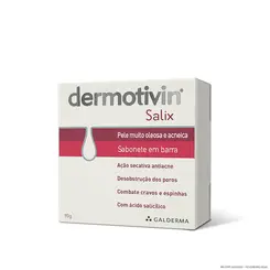 Sabonete em Barra Facial Dermotivin Salix Pele muito Oleosa e Acneica 90g