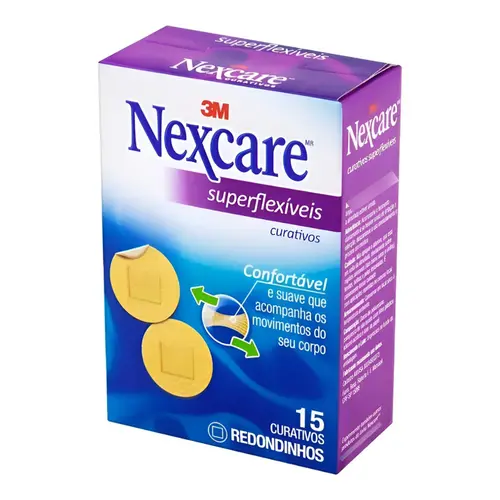 Curativo Nexcare Confortável Redondo 15 Unidades