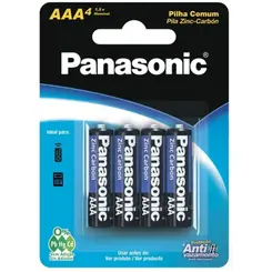 Pilha Panasonic Comum AAA 4un