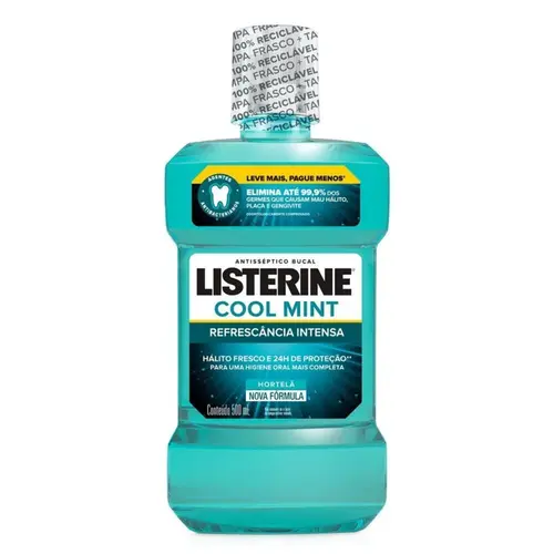Antiséptico Bucal Listerine Cool Mint Leve 500 Pague 350ml