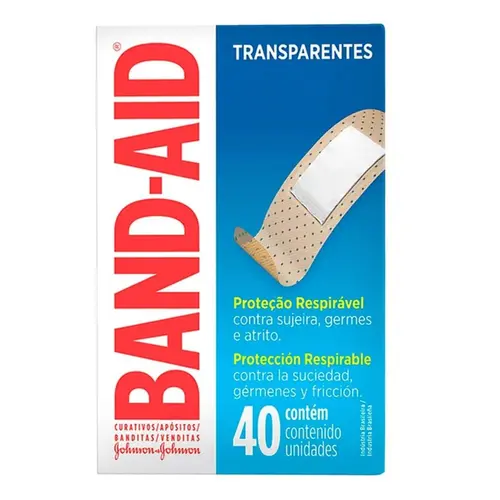 Curativo Band Aid Transparente 40 Unidades
