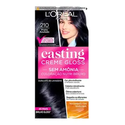 Tintura Casting Creme Gloss Nº 210 Preto Azulado - 150g