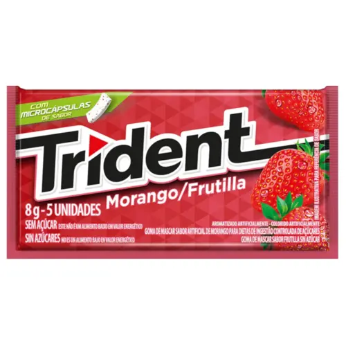 Chiclete Trident Morango 5Un