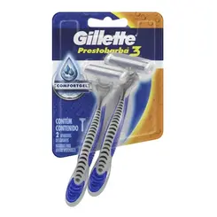 Aparelho De Barbear Gillette Prestobarba 3 Masculino 2 Unidades