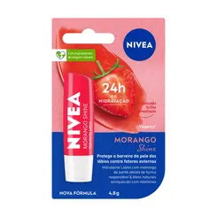 Protetor Labial Nivea Fruity Shine Morango Fps10 4,8g