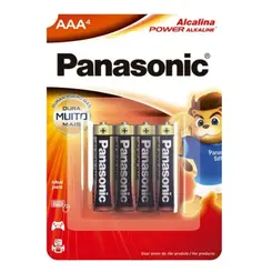 Pilha Panasonic Power Alcalina Aaa 4 Unidades