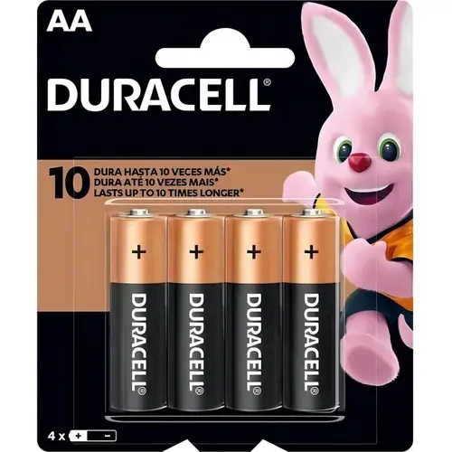 Pilha Duracell Alcalina Palito AA 4 Unidades