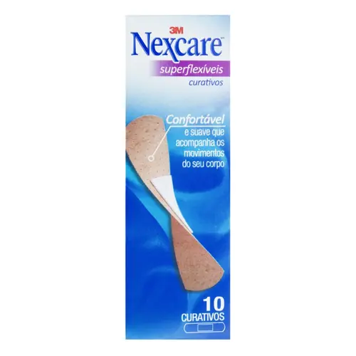 Curativo Superflexível Nexcare 19mm x 72mm Caixa 10 Unidades