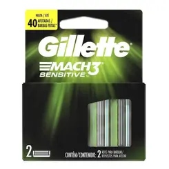 Carga Para Lâmina De Barbear Gillette Mach3 Sensitive 2 unidades