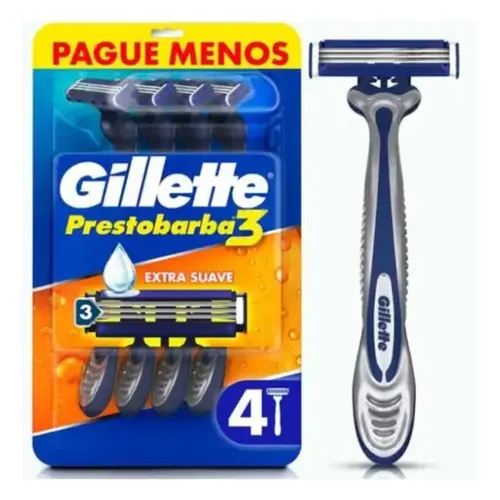 Aparelho De Barbear Gillette Prestobarba 3 Leve 4 Pague 3 Unidades