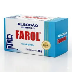 Algodão Hidrófilo Bola Farol 100% Puro 25g