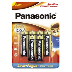 Pilha Panasonic Alcalina AA Leve 6 Pague 5 Unidades