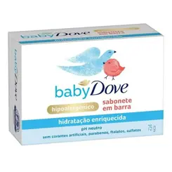 Sabonete em Barra Baby Dove Hidratação Enriquecida Hipoalergênico 75g