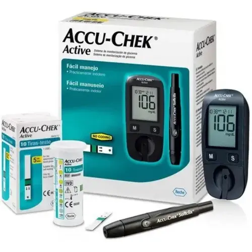 Kit Medidor De Glicose Accu-chek Active 1 unidade
