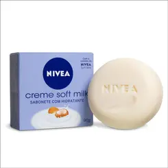 Sabonete barra Nívea Box Creme Soft Milk 90g