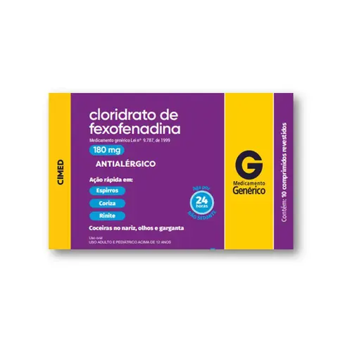 Fexofenadina 180mg 10 Comprimidos - Cimed