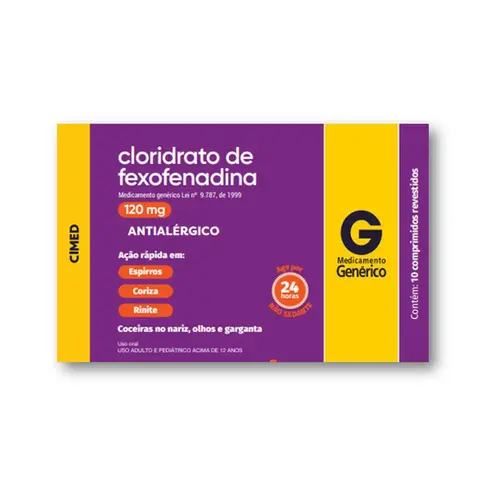 Fexofenadina 120mg 10 Comprimidos