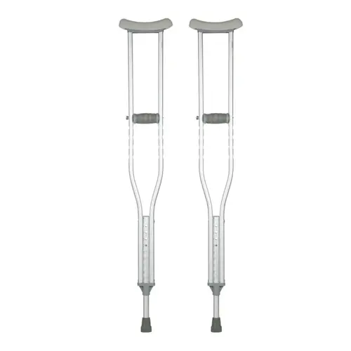 Par de muleta axilar aluminio regulagem altura tamanho g Mercur cor cinza