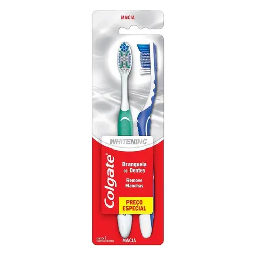 Escova Dental Colgate Whitening Macia Leve 2 Pague 1