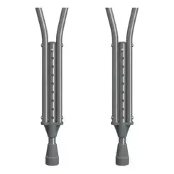 Par Muleta Bengala Axilar Alumínio Altura Regulável Mercur P