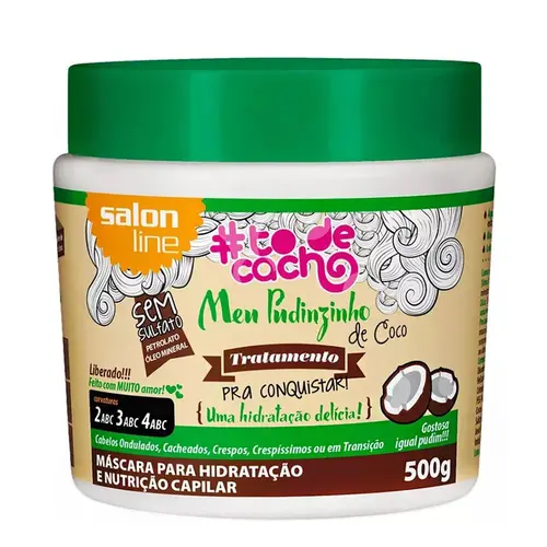 Máscara Capilar Salon Line Tô De Cacho Meu Pudinzinho De Coco 500g