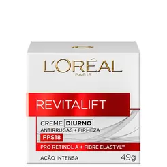 Creme facial L Oréal Paris Revitalift Diurno Antirrugas Fps 18 49g