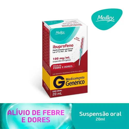 Ibuprofeno 100mg Sabor Frutas 20ml - Medley