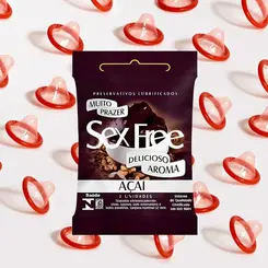 Preservativo Sex Free Açaí 3 Unidades